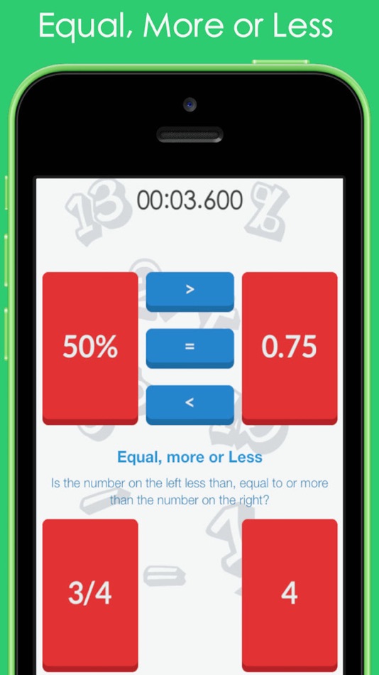 #1. Equal, More, or Less (iOS) By: Anand Raj R