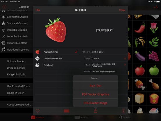 Unicode Pad Pro with keyboards iPad screenshot 10 - Utilities app
