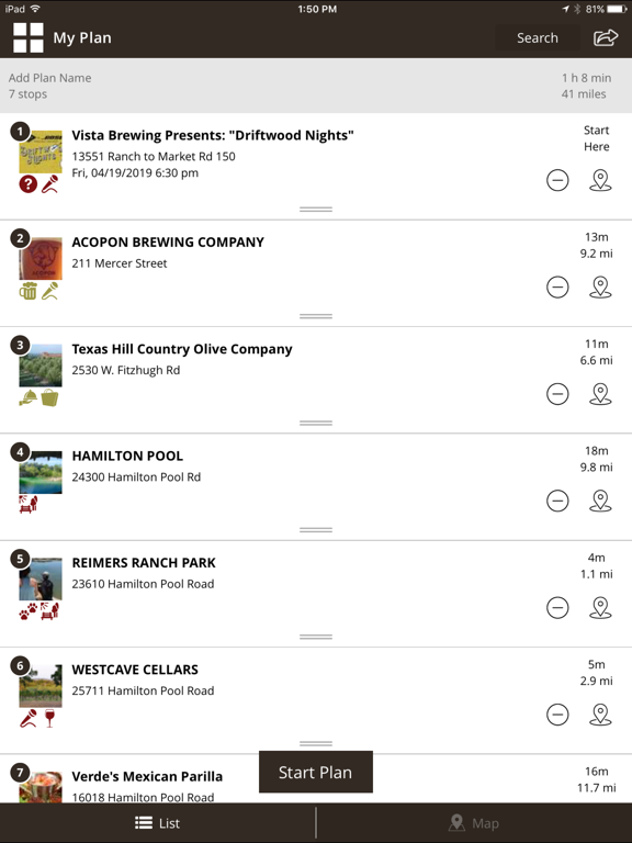 Destination Dripping Springs iPad screenshot 9 - Travel app