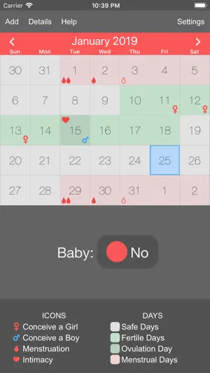 Menstrual Periods Tracker screenshot 3