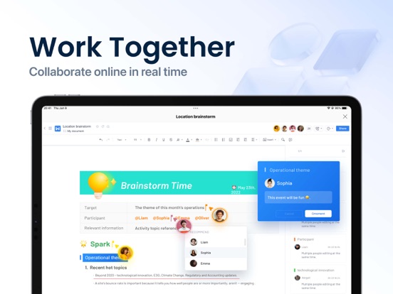 WPS Office: PDF, Docs, Sheets iPad screenshot 6 - Productivity app