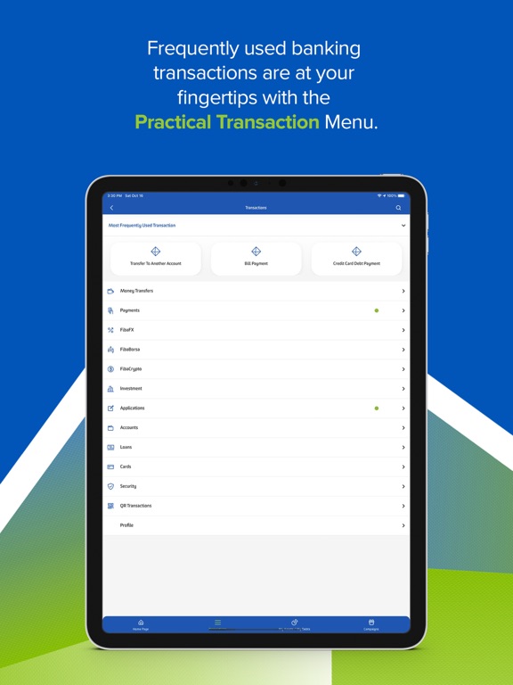 Fibabanka iPad screenshot 4 - Finance app