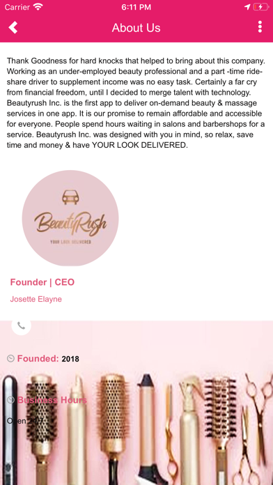 Beautyrush Inc. iPhone screenshot 2 - Business app
