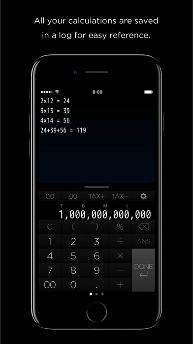 CAL_: Logging Calculator iPhone screenshot