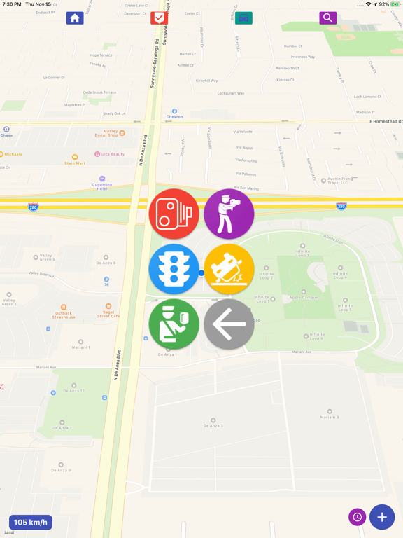 Speed Cameras Radar iPad screenshot 5 - Navigation app