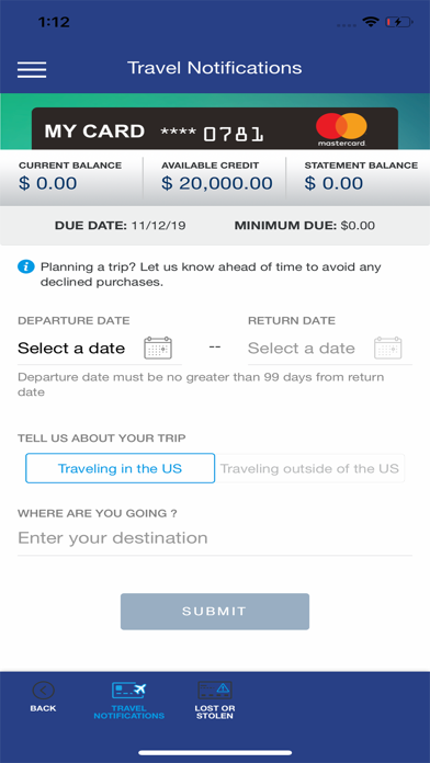 ForteraCU Cards Screenshot
