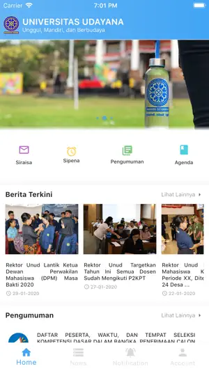 Udayana Mobile screenshot 1
