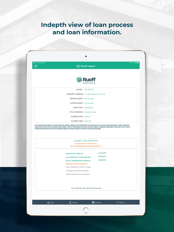 Ruoff Agent iPad screenshot 5 - Finance app