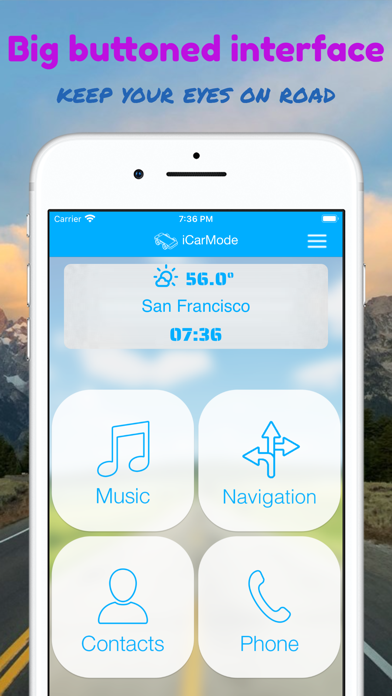 Screenshot #1 pour iCarMode:Assistant de conduite