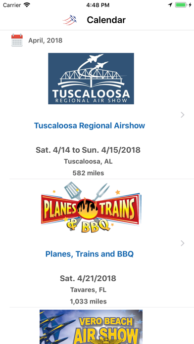 Screenshot #1 pour Air Show Calendar