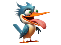 Crazy Kingfisher Stickers