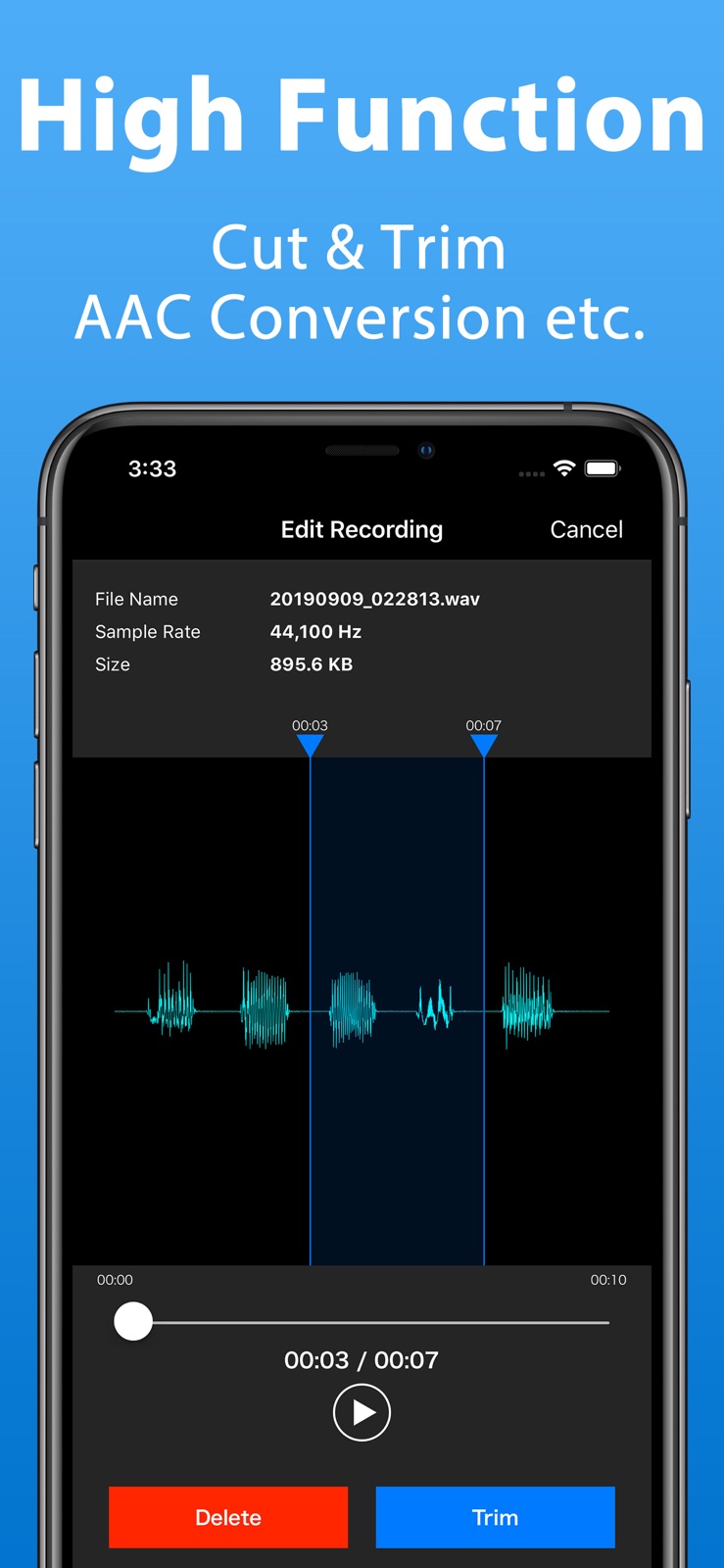 PCM Recorder Lite iphone screenshot 3