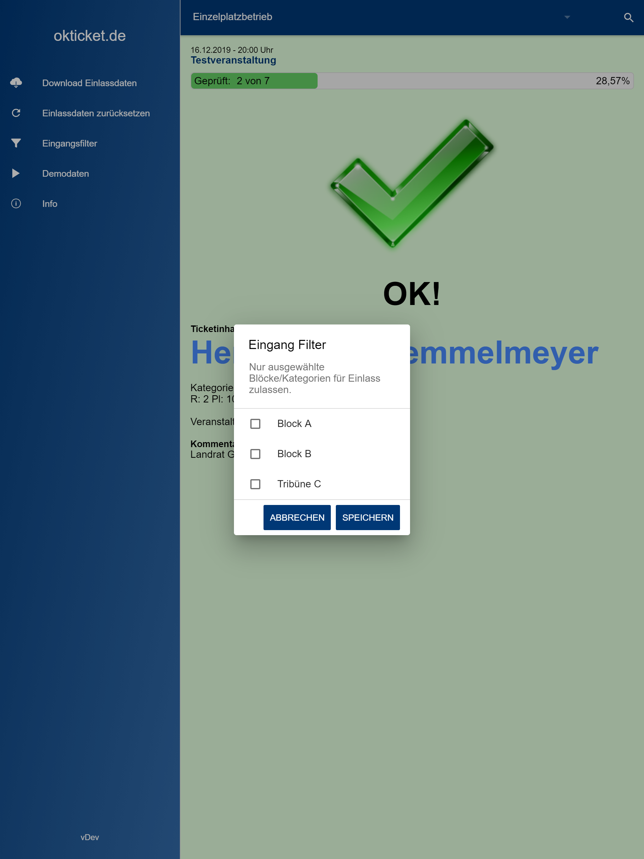 okEinlass