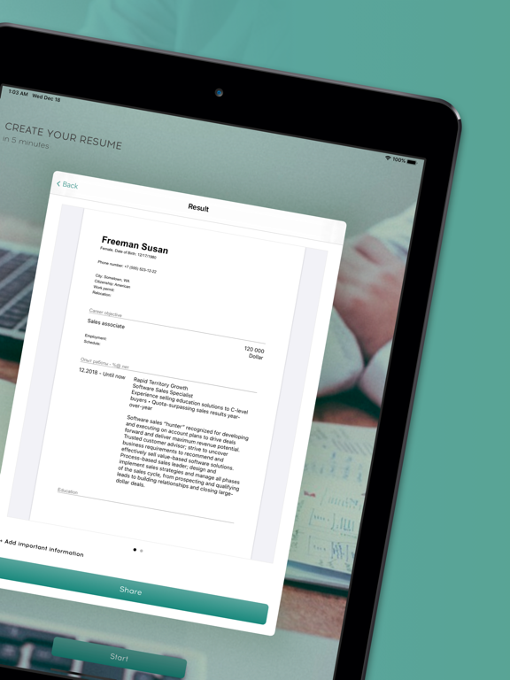 Screenshot #5 pour Générateur de CV Rapide Lettre