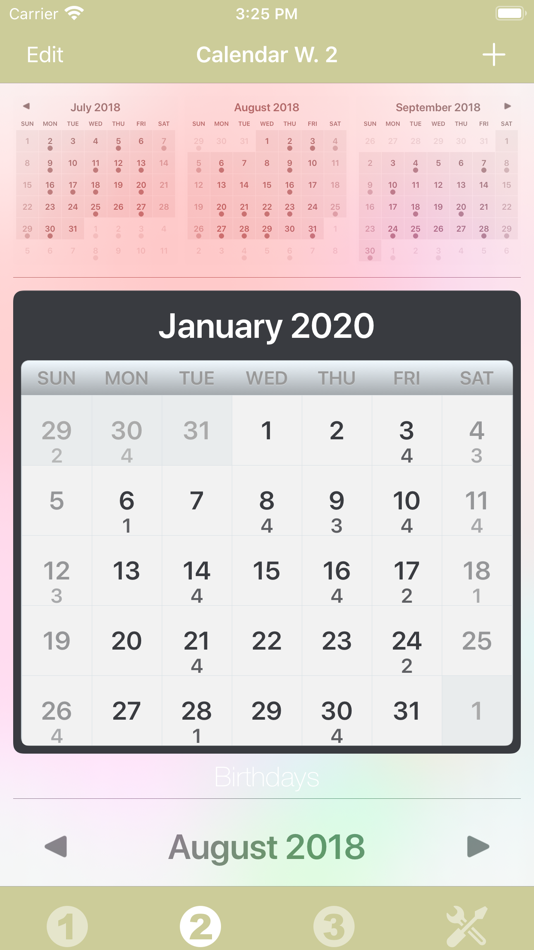 #6. Calendar Widget (iOS) Podle: Francis Bonnin