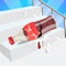 The player must guide a fragile bottle down a treacherous flight of stairs without shattering it or hitting any obstacles
