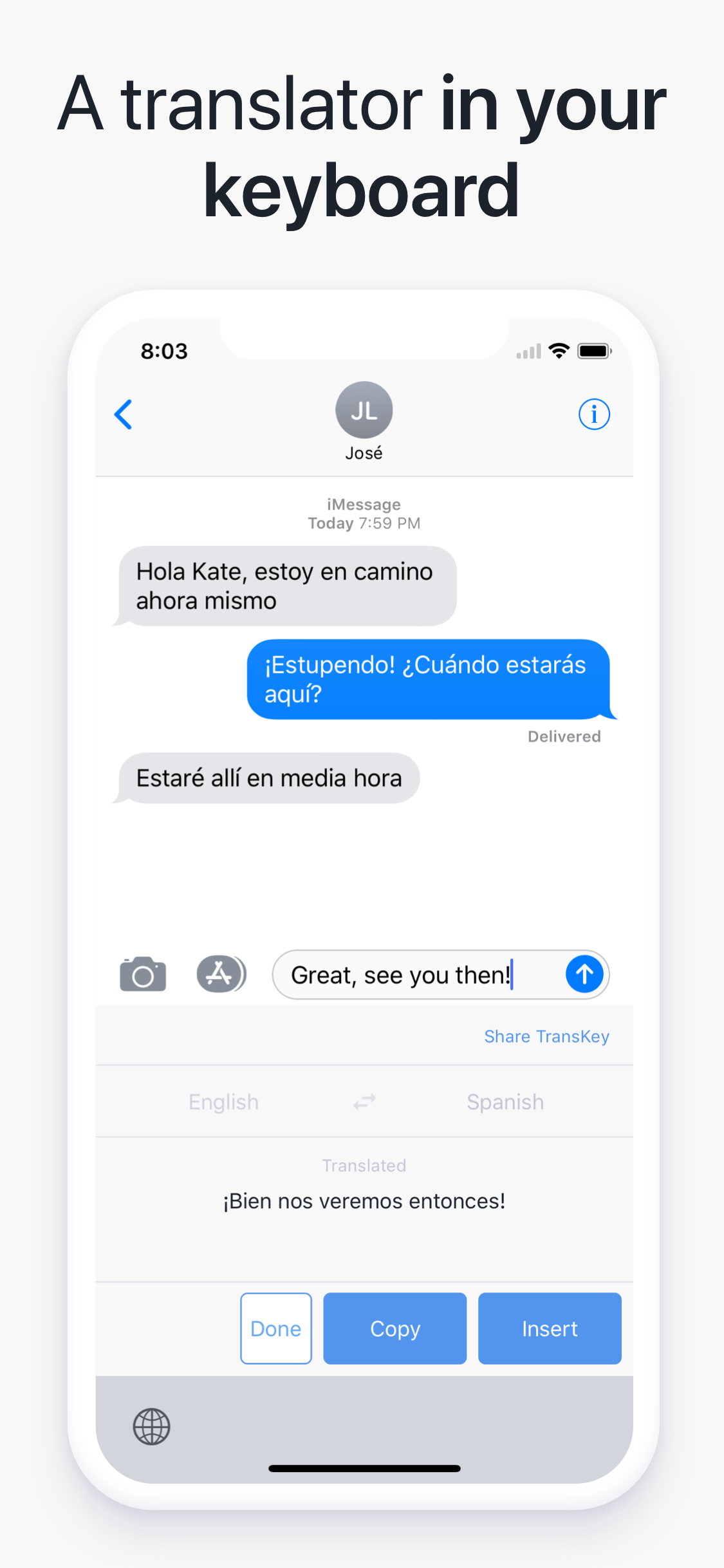 TransKey: Text Translator Chat