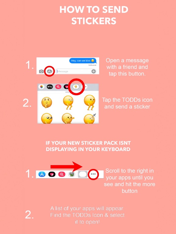 Todds iPad screenshot 3 - Stickers app