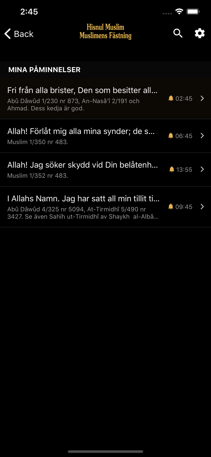 Hisnul Muslim Svenska