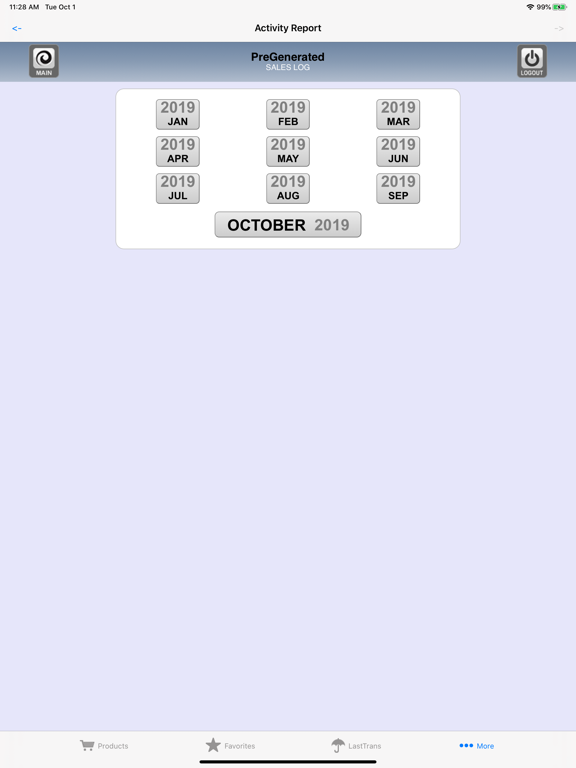 mPOS iPad screenshot