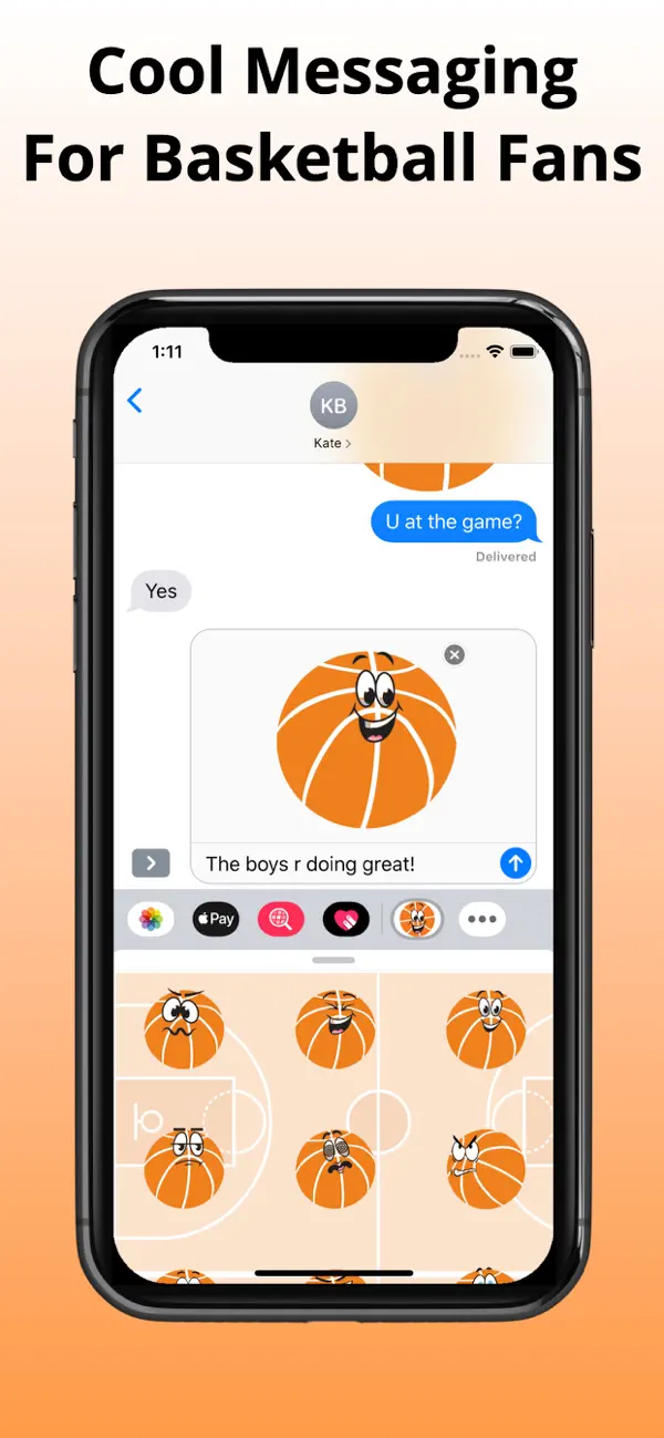 Screenshot #2 pour Basketball GM Emojis Ball Star
