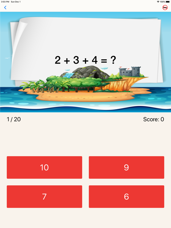 First Grade Math Quiz iPad screenshot 7 - Education app