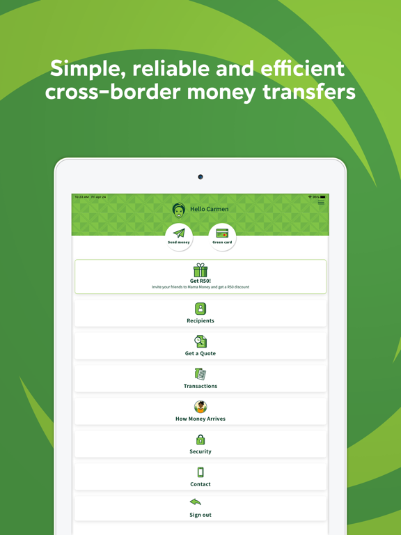 Mama Money - Send Money Home iPad screenshot 2