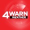The 4Warn Weather app offers a sleek and fluid map displaying real-time radar, temperature, and surface winds