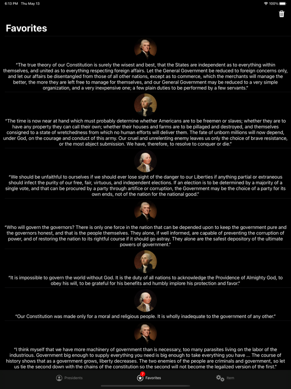 Screenshot #6 pour Presidents Motivational Quotes