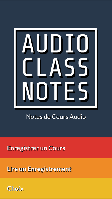 Screenshot #1 pour Notes de Cours Audio Gratuit - Enregistrer, partager, et marquer vos classes