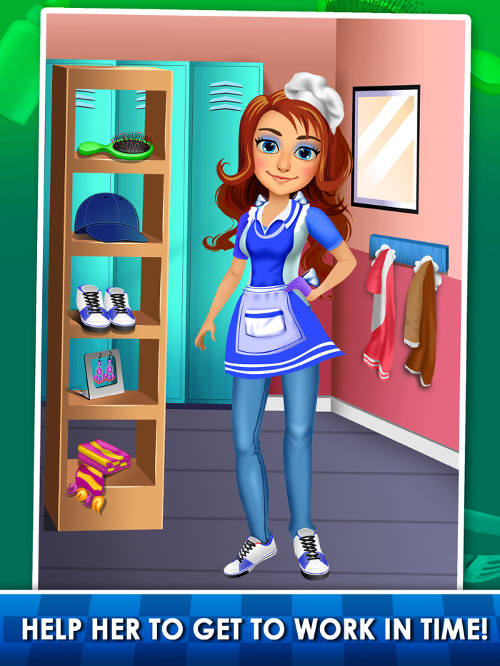 Waitress Mommys Newborn Baby Makeover - fun make-up doctor games