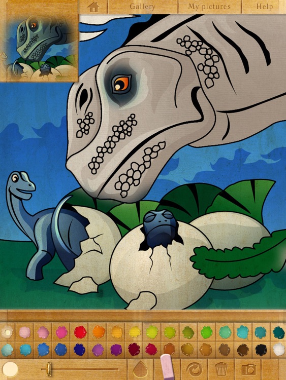 Coloring Book. Dinosaurs. Lite