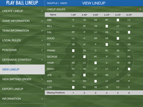 Play Ball Lineup  - Youth Baseball and Softball Lineup Makerのおすすめ画像5