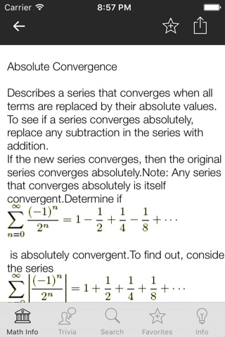 Math Info screenshot 2