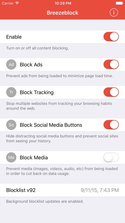 Breezeblock - Block Ads, Reduce Data, Browse Quicker