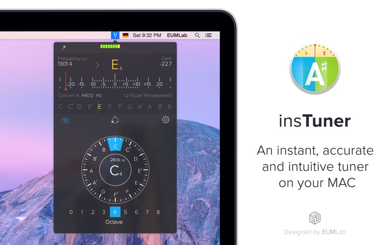 Screenshot #1 pour insTuner - Chromatic Tuner for Guitar, Ukulele and String Instruments