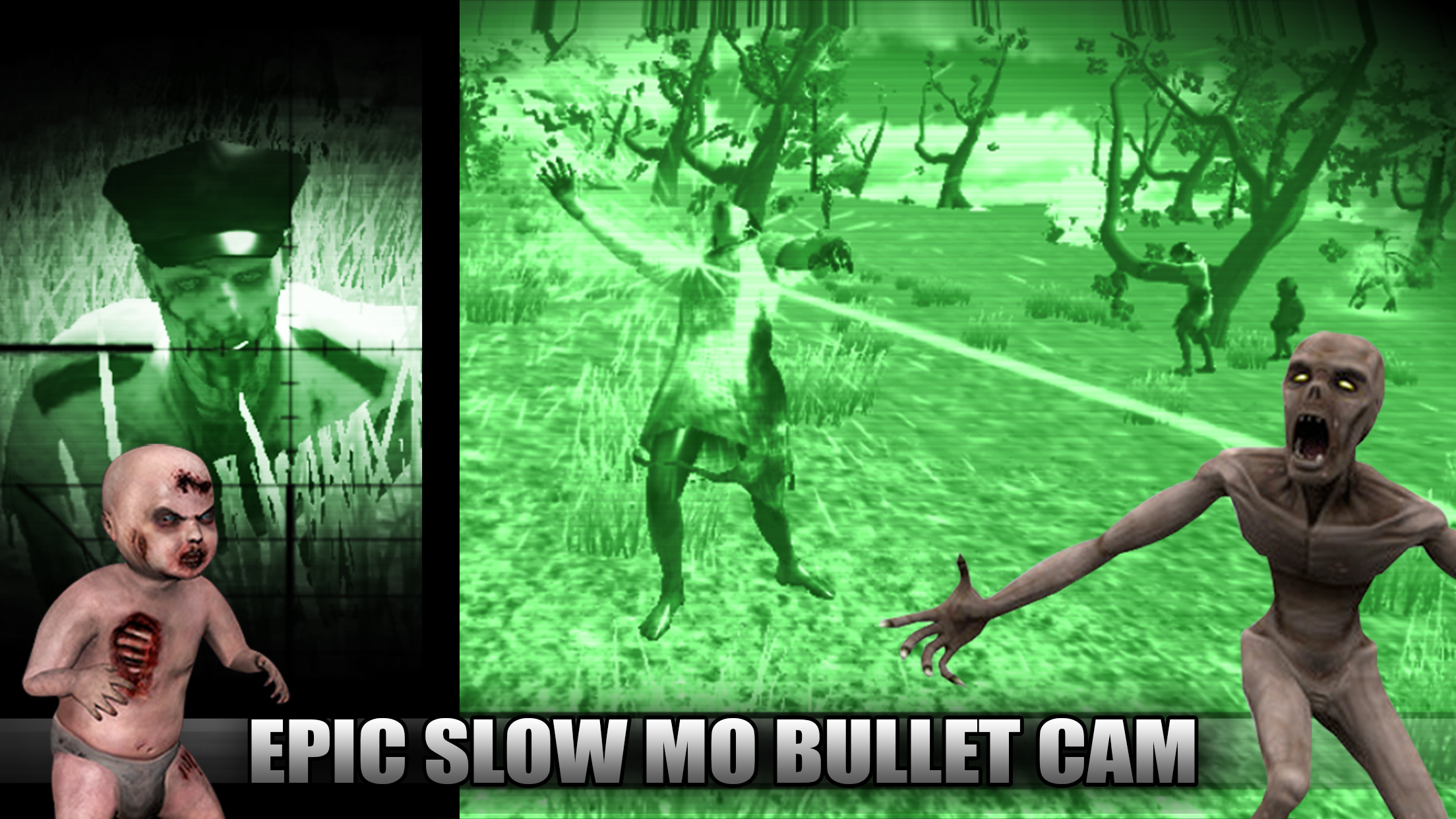 DEAD SHOT - 2 Minutes of Terror With Predator Walking Beast, The Slender Man, Zombie & Chupacabra Survival Horror screenshot 4
