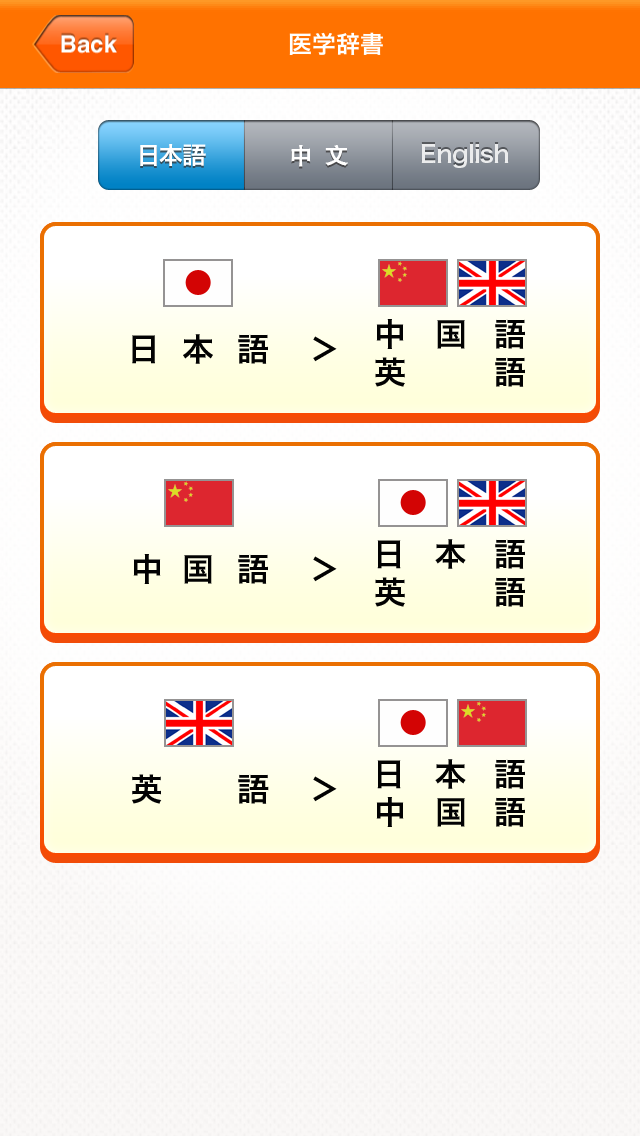 Medi Pass　中文・英语・日语・医疗词典 for iPhone screenshot
