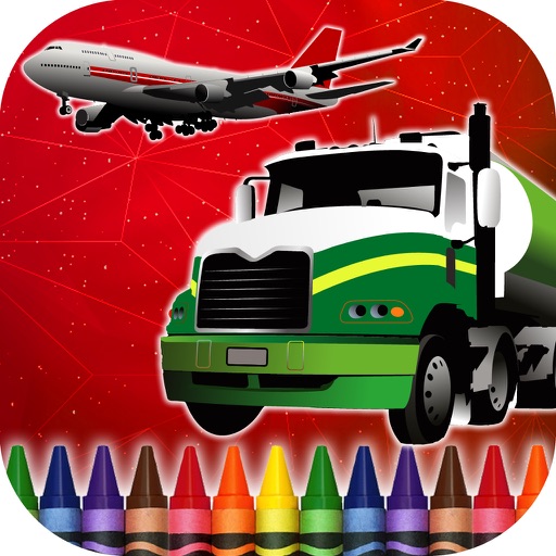 Coloring Book Vehicles iOS App