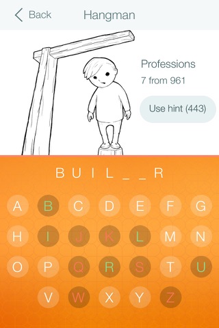 Hangman 2 PRO - word game. Addictive quiz with words guessing screenshot 3