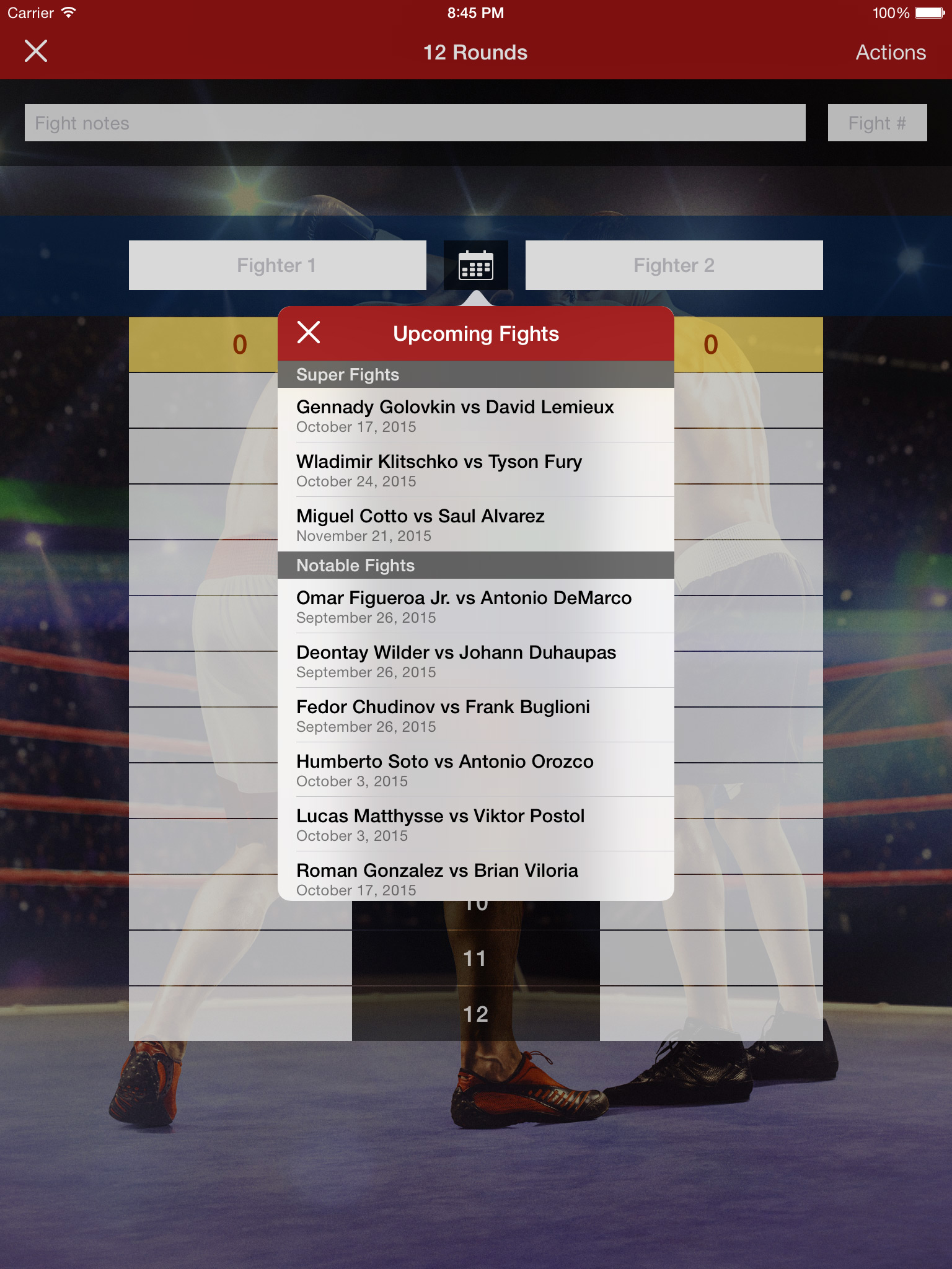 Boxing & MMA Scorecard - Fight Night screenshot 9