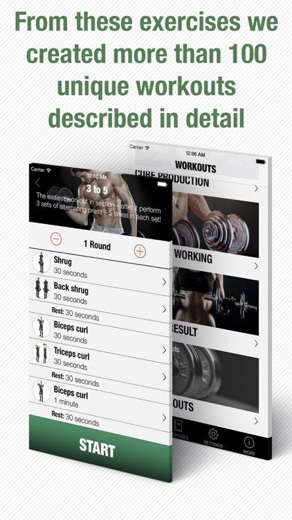 Dumbbell workout - training hiit wod & exercises trainer for abs arm leg PRO