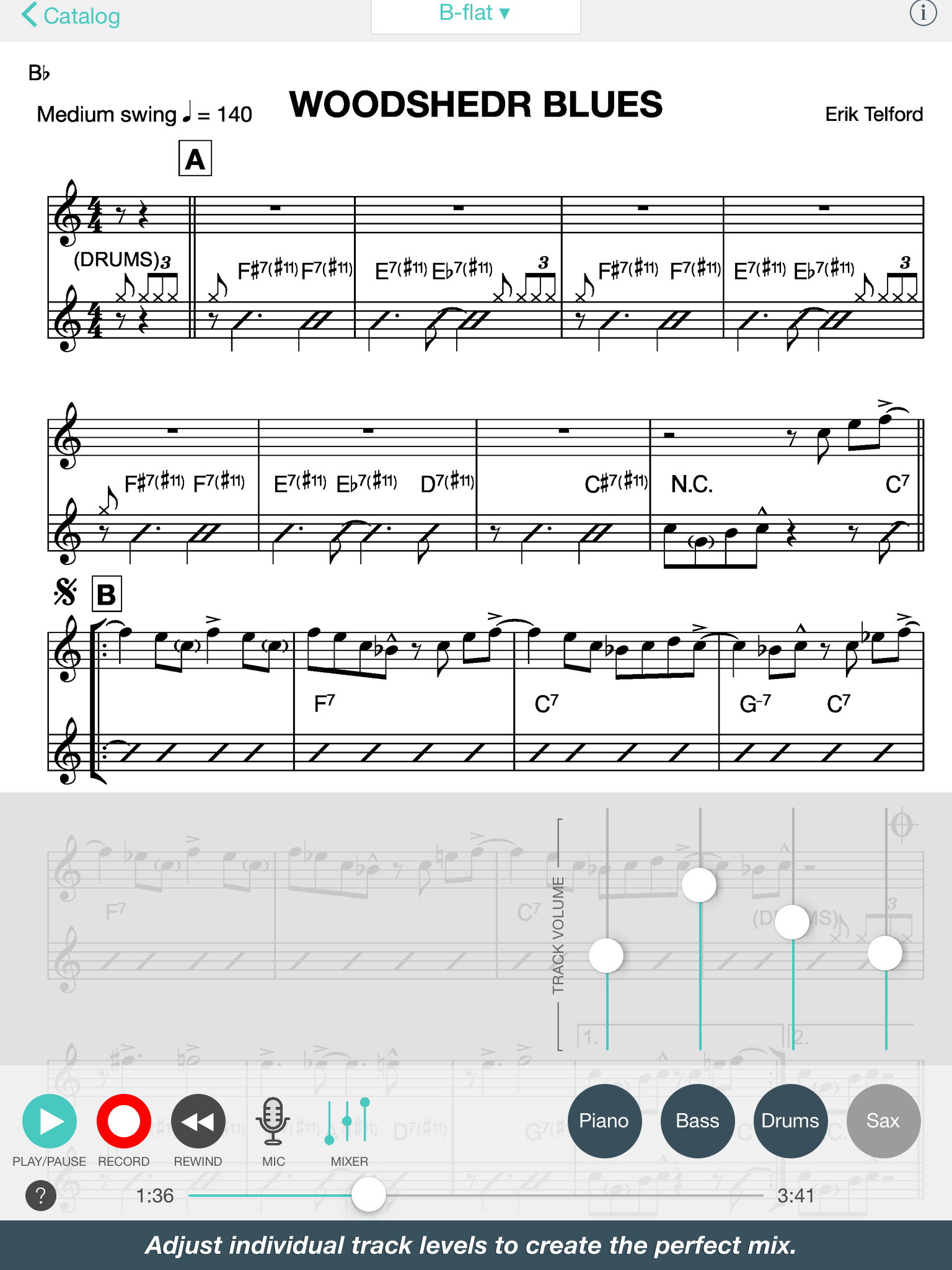 Woodshedr - Jazz PlayAlong screenshot 7