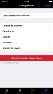 secumail iphone capturas de pantalla 3