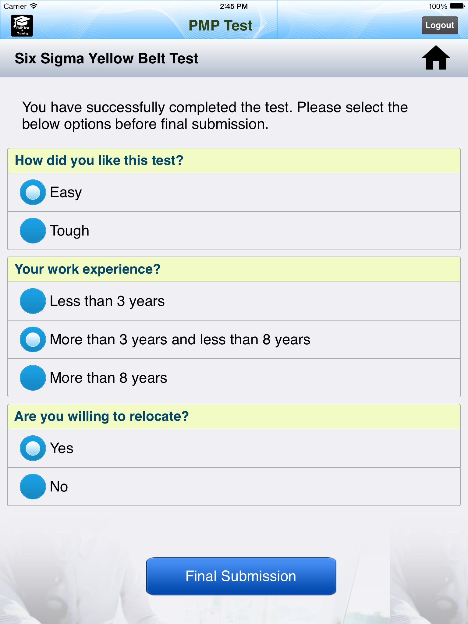 PMP Test
