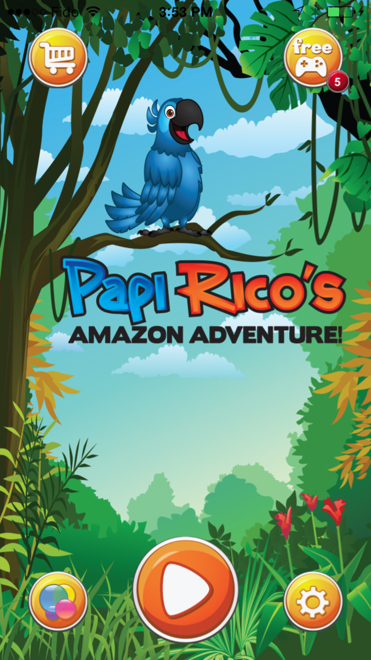 Papi Rico Bird: Blue Parrot Sling-shot Adventure in Rio de Janeiro screenshot 3