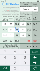 TDF Calculator screenshot