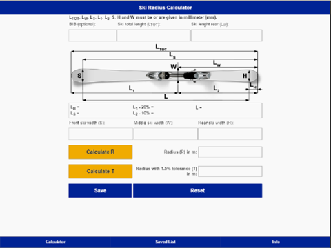 Screenshot #4 pour FIS Ski Radius Calculator