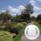 Blow into the headset to move through environment while enjoying relaxing walk