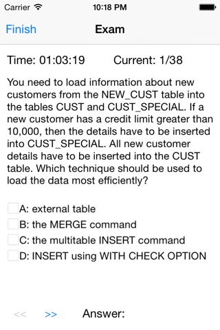 OCP Exam QA for ORACLE 11g 1z0-047 screenshot 4